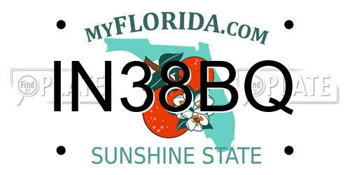 IN38BQ Florida License Plate