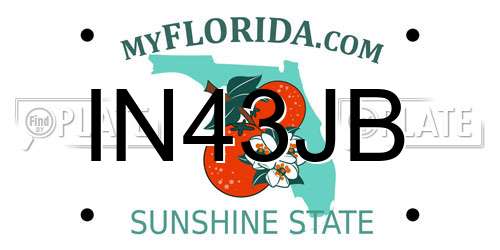IN43JB Florida License Plate