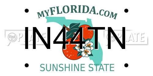 IN44TN Florida License Plate