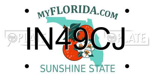 IN49CJ Florida License Plate