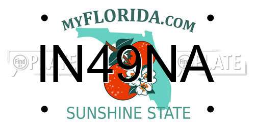 IN49NA Florida License Plate