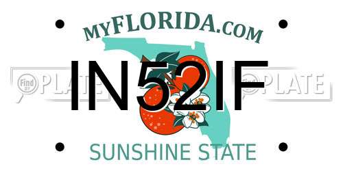 IN52IF Florida License Plate