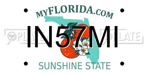 IN57MI Florida License Plate