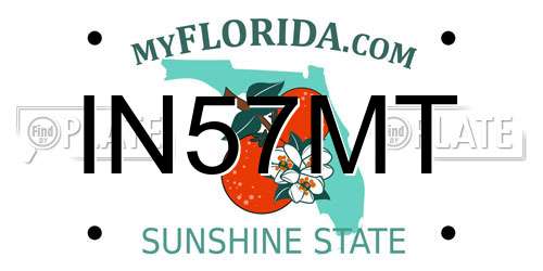 IN57MT Florida License Plate