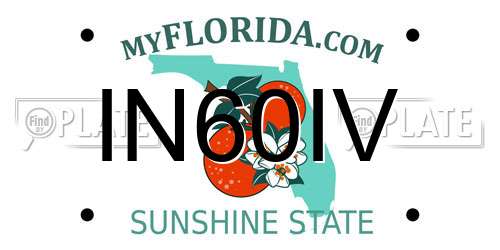 IN60IV Florida License Plate