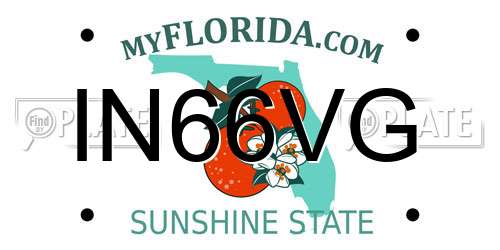 IN66VG Florida License Plate