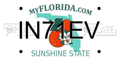 IN71EV Florida License Plate