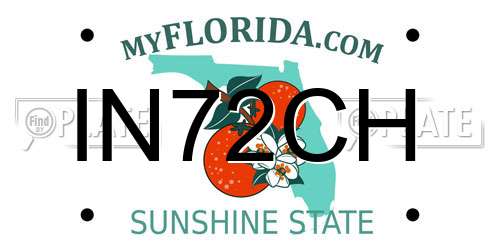 IN72CH Florida License Plate