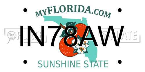 IN78AW Florida License Plate