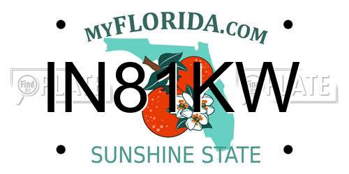 IN81KW Florida License Plate