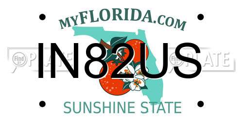 IN82US Florida License Plate