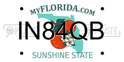 IN84QB Florida License Plate