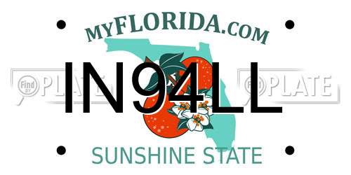 IN94LL Florida License Plate
