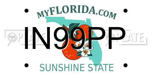 IN99PP Florida License Plate