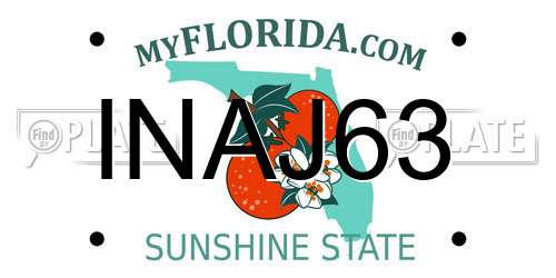 INAJ63 Florida License Plate