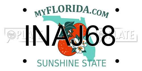 INAJ68 Florida License Plate
