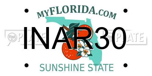 INAR30 Florida License Plate