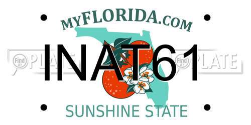 INAT61 Florida License Plate