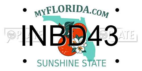 INBD43 Florida License Plate