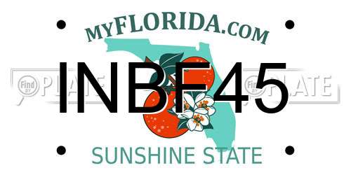 INBF45 Florida License Plate