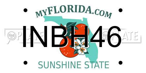 INBH46 Florida License Plate