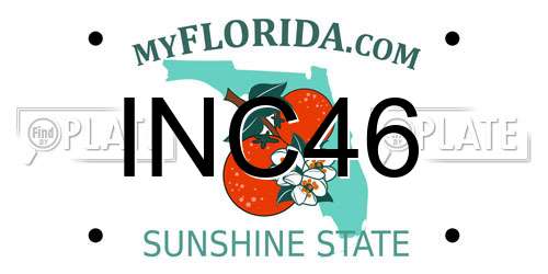 INC46 Florida License Plate