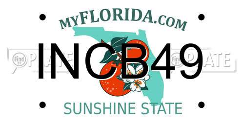 INCB49 Florida License Plate