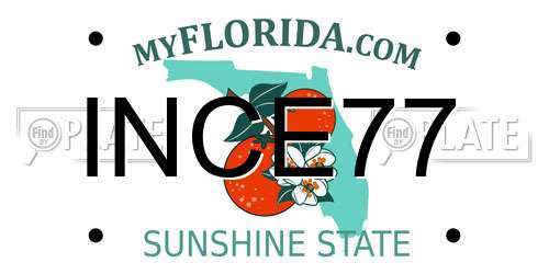 INCE77 Florida License Plate