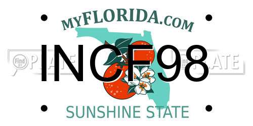 INCF98 Florida License Plate