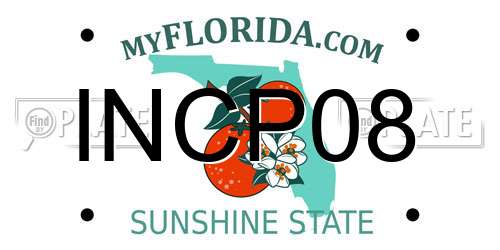 INCP08 Florida License Plate