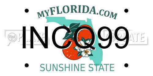 INCQ99 Florida License Plate