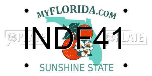 INDF41 Florida License Plate