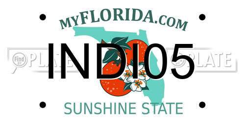 INDI05 Florida License Plate
