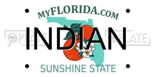 INDIAN Florida License Plate