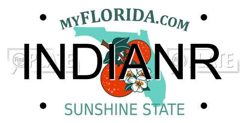 INDIANR Florida License Plate