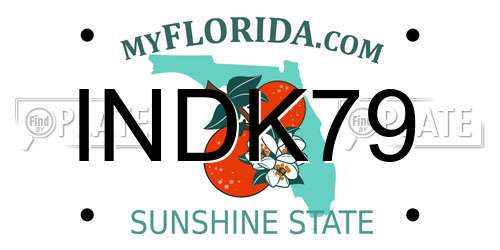 INDK79 Florida License Plate