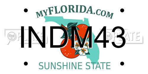 INDM43 Florida License Plate
