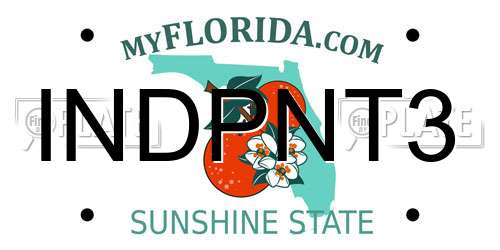 INDPNT3 Florida License Plate