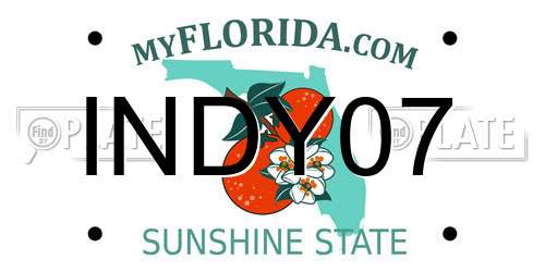 INDY07 Florida License Plate