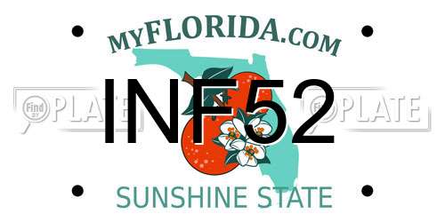 INF52 Florida License Plate
