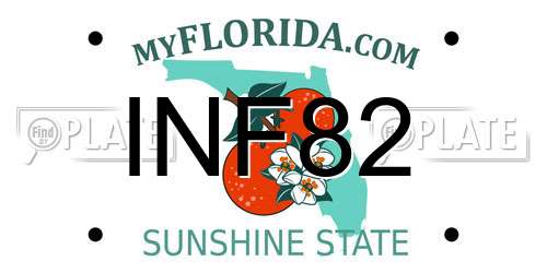 INF82 Florida License Plate