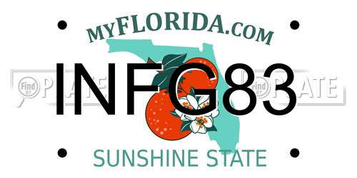 INFG83 Florida License Plate