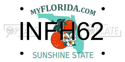 INFH62 Florida License Plate