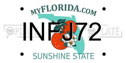 INFJ72 Florida License Plate