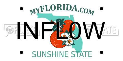 INFL0W Florida License Plate