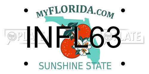 INFL63 Florida License Plate
