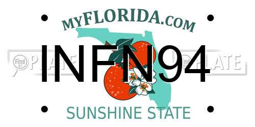 INFN94 Florida License Plate