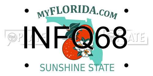 INFQ68 Florida License Plate