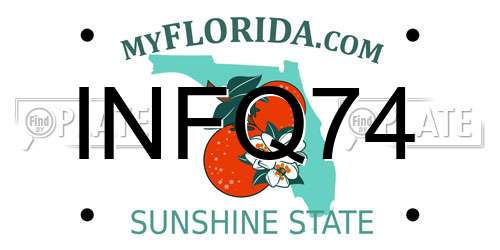 INFQ74 Florida License Plate