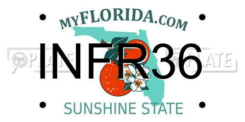 INFR36 Florida License Plate